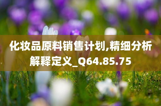 化妆品原料销售计划,精细分析解释定义_Q64.85.75