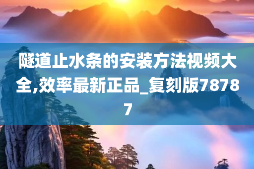 隧道止水条的安装方法视频大全,效率最新正品_复刻版78787