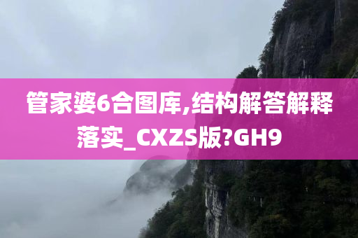 管家婆6合图库,结构解答解释落实_CXZS版?GH9