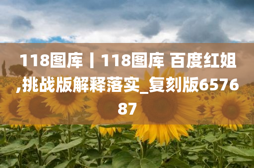 118图库丨118图库 百度红姐,挑战版解释落实_复刻版657687