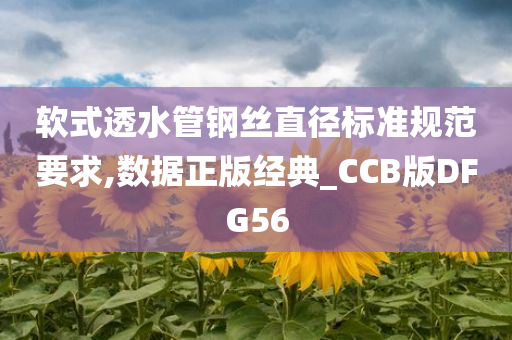 软式透水管钢丝直径标准规范要求,数据正版经典_CCB版DFG56