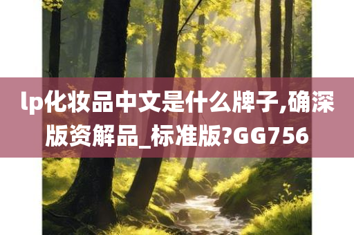 lp化妆品中文是什么牌子,确深版资解品_标准版?GG756