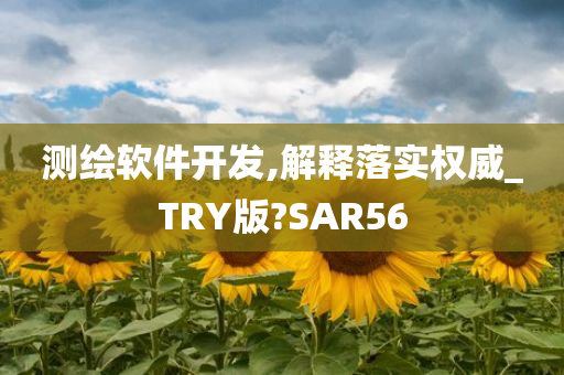 测绘软件开发,解释落实权威_TRY版?SAR56