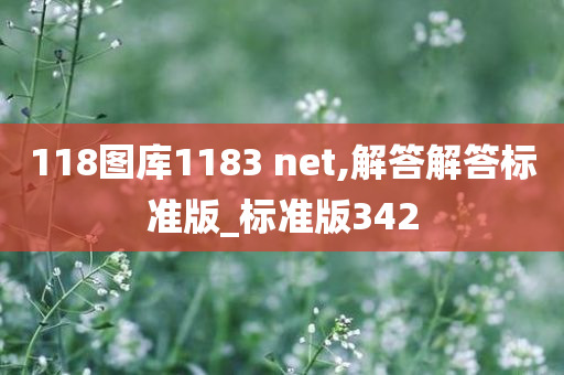 118图库1183 net,解答解答标准版_标准版342