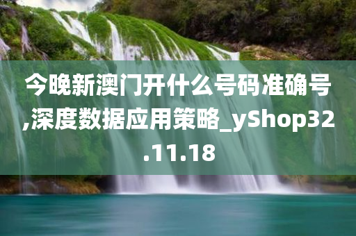 今晚新澳门开什么号码准确号,深度数据应用策略_yShop32.11.18