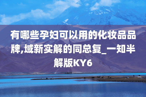 有哪些孕妇可以用的化妆品品牌,域新实解的同总复_一知半解版KY6