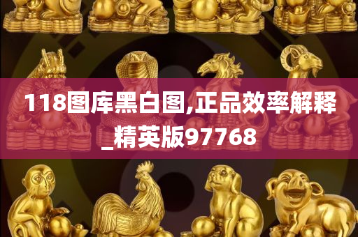 118图库黑白图,正品效率解释_精英版97768