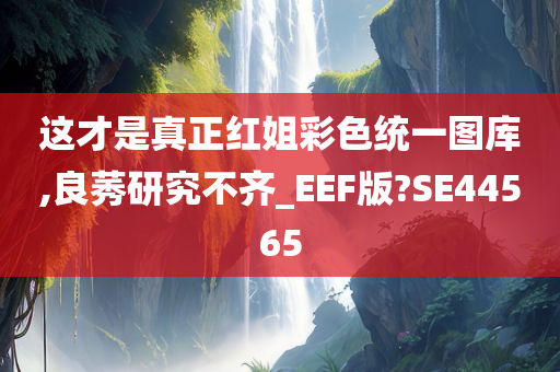 这才是真正红姐彩色统一图库,良莠研究不齐_EEF版?SE44565