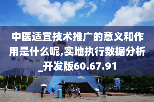 中医适宜技术推广的意义和作用是什么呢,实地执行数据分析_开发版60.67.91