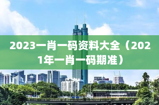 2023一肖一码资料大全（2021年一肖一码期准）