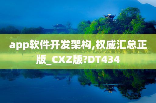 app软件开发架构,权威汇总正版_CXZ版?DT434