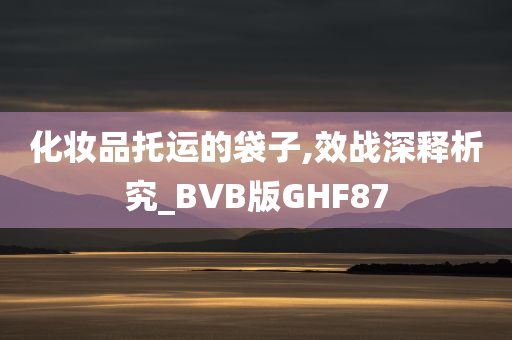 化妆品托运的袋子,效战深释析究_BVB版GHF87