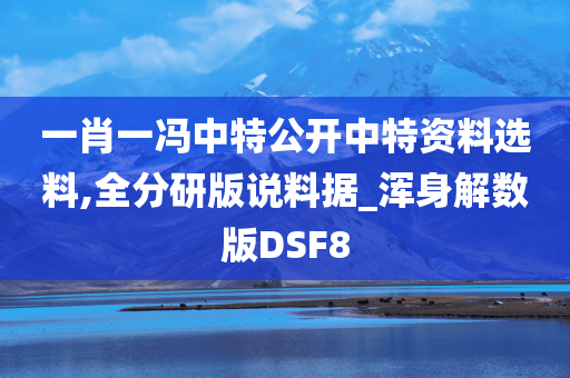 一肖一冯中特公开中特资料选料,全分研版说料据_浑身解数版DSF8