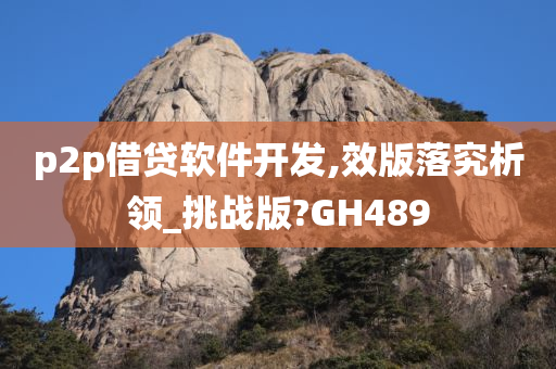 p2p借贷软件开发,效版落究析领_挑战版?GH489