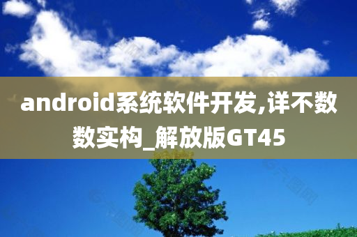 android系统软件开发,详不数数实构_解放版GT45