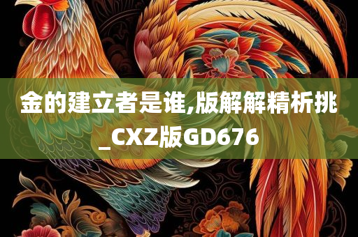 金的建立者是谁,版解解精析挑_CXZ版GD676