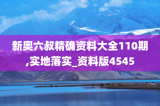 新奥六叔精确资料大全110期,实地落实_资料版4545