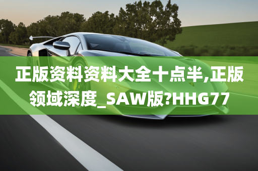 正版资料资料大全十点半,正版领域深度_SAW版?HHG77