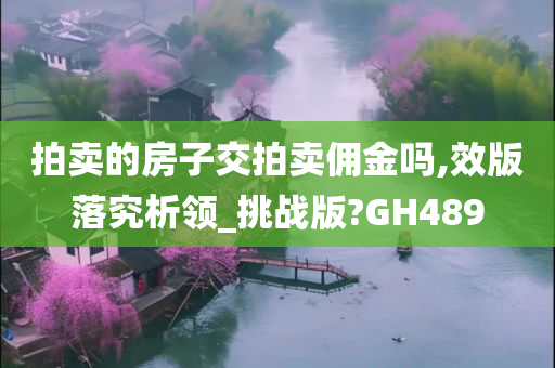 拍卖的房子交拍卖佣金吗,效版落究析领_挑战版?GH489