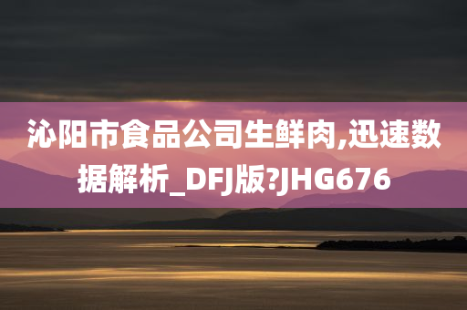 沁阳市食品公司生鲜肉,迅速数据解析_DFJ版?JHG676