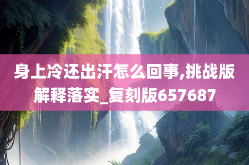 身上冷还出汗怎么回事,挑战版解释落实_复刻版657687