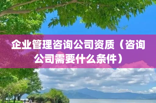 企业管理咨询公司资质（咨询公司需要什么条件）