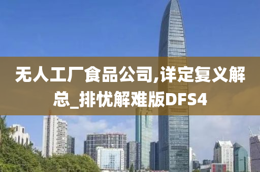 无人工厂食品公司,详定复义解总_排忧解难版DFS4