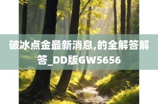 破冰点金最新消息,的全解答解答_DD版GW5656