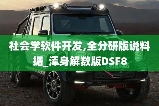 社会学软件开发,全分研版说料据_浑身解数版DSF8