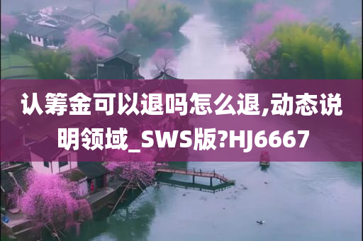 认筹金可以退吗怎么退,动态说明领域_SWS版?HJ6667