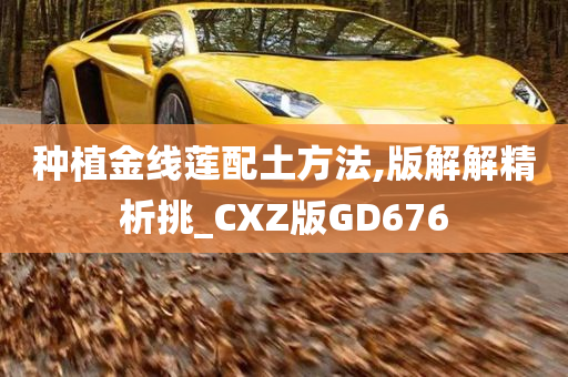 种植金线莲配土方法,版解解精析挑_CXZ版GD676