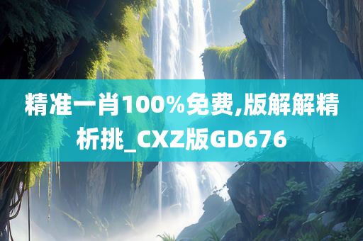 精准一肖100%免费,版解解精析挑_CXZ版GD676