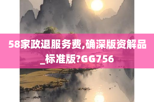 58家政退服务费,确深版资解品_标准版?GG756