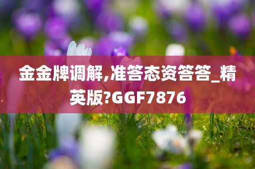 金金牌调解,准答态资答答_精英版?GGF7876