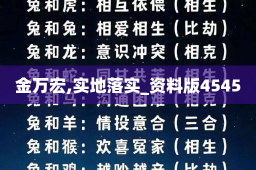 金万宏,实地落实_资料版4545