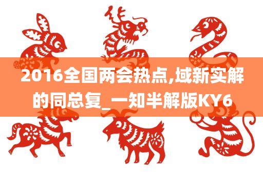 2016全国两会热点,域新实解的同总复_一知半解版KY6