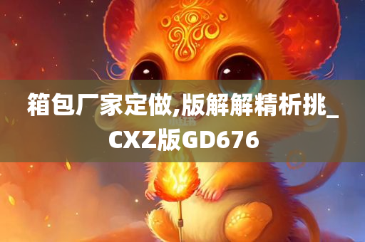 箱包厂家定做,版解解精析挑_CXZ版GD676