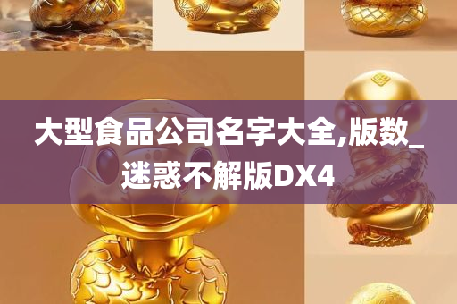 大型食品公司名字大全,版数_迷惑不解版DX4