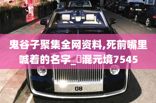 鬼谷子聚集全网资料,死前嘴里喊着的名字_‌混元境7545