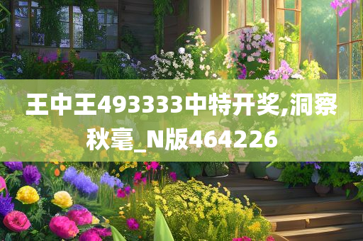 王中王493333中特开奖,洞察秋毫_N版464226