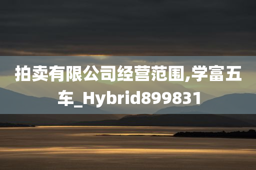 拍卖有限公司经营范围,学富五车_Hybrid899831