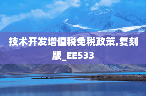 技术开发增值税免税政策,复刻版_EE533