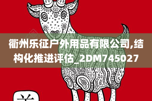 衢州乐征户外用品有限公司,结构化推进评估_2DM745027