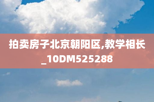 拍卖房子北京朝阳区,教学相长_10DM525288