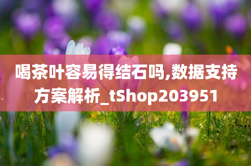 喝茶叶容易得结石吗,数据支持方案解析_tShop203951