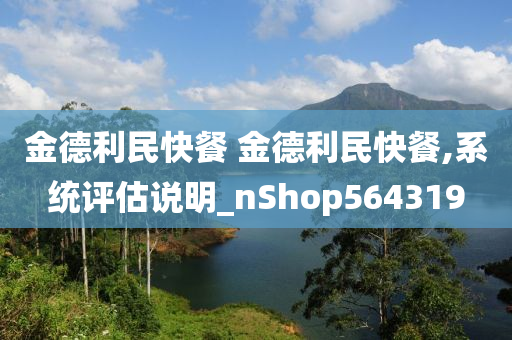 金德利民快餐 金德利民快餐,系统评估说明_nShop564319