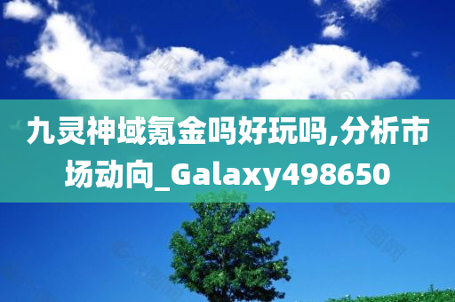 九灵神域氪金吗好玩吗,分析市场动向_Galaxy498650