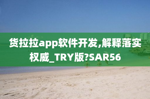 货拉拉app软件开发,解释落实权威_TRY版?SAR56