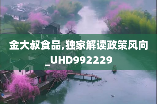 金大叔食品,独家解读政策风向_UHD992229