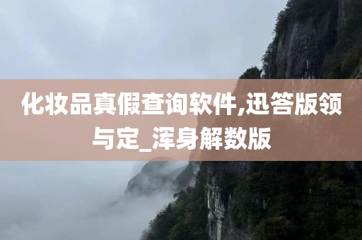 化妆品真假查询软件,迅答版领与定_浑身解数版